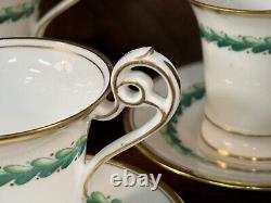 Set of (5) William Adderley WAA & Co. Porcelain Cups & Saucers Flora Garland