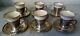 Set Of 6 Sterling Silver And Porcelain Liners Lenox Espresso Cups & Saucer