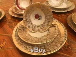 Set of 7 Cups Saucer & Dishes Plates German Winterling Bavaria Porcelain Coffee