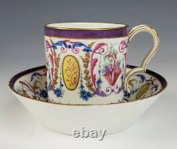 Sevres 1790 Gobelet Litron Cup & Saucer Arabesque and Fruit Antique Porcelain