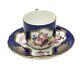 Sevres France Hand Painted Porcelain Cup And Saucer, 19th C. Floral Bouquet