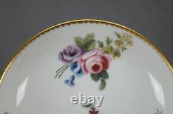 Sevres Hand Painted Ambrose Michel Floral & Gold Demitasse Cup & Saucer C1773 B