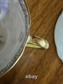 Shelley PRIMROSE Tea Cup & Saucer Oleander Green China