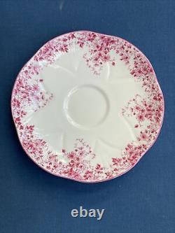 Shelley Porcelain Dainty Pink Cup Saucer and 8 1/4 Plate Trio