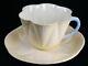 Shelley Porcelain Pastel Yellow Blue Handled Porcelain Cup And Saucer