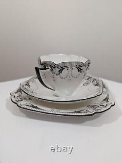 Shelley Queen Anne Fine Bone China Porcelain Tea Cup & Saucer Set Mint