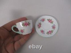 Shelley Rosebud Miniature Tea Cup & Saucer Excellent Condition