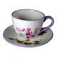 Shelley Seldom Seen Miniature Cup & Saucer W Pansys Forget Me Nots & Pink Flower