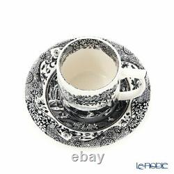 Spode #16 Black Italian Espresso Cup Saucer 90Ml set
