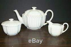 Spode Chelsea Wicker 4 Cup Tea Pot Never Used Cream & Sugar + 5saucers Free Ship