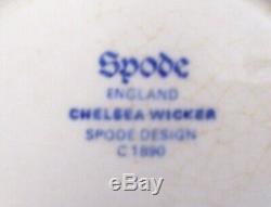 Spode Chelsea Wicker 4 Cup Tea Pot Never Used Cream & Sugar + 5saucers Free Ship