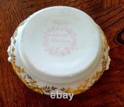 Spode Felspar Green Gold Encrusted Tea Cup Saucer Creamer Sugar Bowl 12 Set 1822