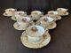 Spode Golden Valley Flat Cup And Saucers Set Of 8 Y7840 Fruit Vintage