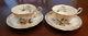 Spode Stafford Flowers Set Of (2) Cups & Saucers Made In England Excellent