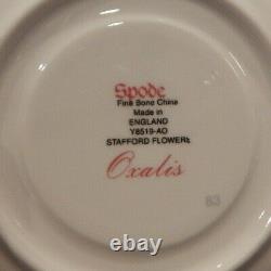 Spode Stafford Flowers Set Of (2) Cups & Saucers Made In England Excellent