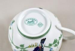 Superb Hermes Limoges Porcelain Toucans Tea Cup & Saucer Perfect 6 Available