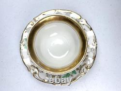 TPM Carl Tietsch Silesia Tea Cup Saucer ANTIQUE 1847-1850 Hand Painted Gold