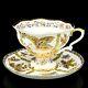 Tea Cup & Saucer, Lomonosov Porcelain, Fantastic Butterflies, Gold, Ifz, Russia