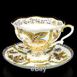 Tea Cup & Saucer, Lomonosov Porcelain, Fantastic butterflies, Gold, IFZ, Russia