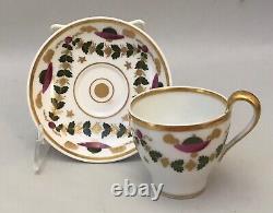 Tea Cup & Saucer, Porcelain, Paris Or Thuringia, Germany. Biedermeier. C. 1825