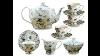 The Unique Style Of Gracie China Blue Rose Chintz Tea Service With Teapot Sugar Creamer Saucers