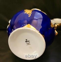 Thun Czech in Meissen B Form Style Gold Encrusted Tea Pot Cup Saucer Sugar Set