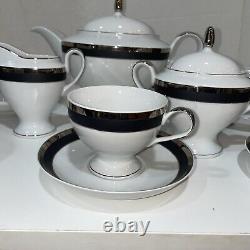 Thun Studio Porcelain President Collection Coffee Cup, Saucer, Milk, Sugar, Pot