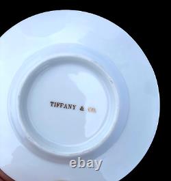 Tiffany & Co 24 Pc Tea Espresso Cup Saucer Dessert White Porcelain Gold Trim