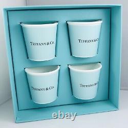 Tiffany & Co Everyday Objects Espresso Paper Cups Porcelain Blue Bone China
