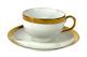 Tiffany & Co Frank Lloyd Wright Imperial Cup & Saucer White Porcelain Gold Mint