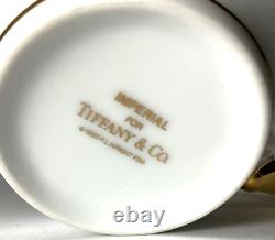 Tiffany & Co Frank Lloyd Wright IMPERIAL Cup & Saucer White Porcelain Gold MINT