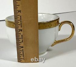 Tiffany & Co Frank Lloyd Wright IMPERIAL Cup & Saucer White Porcelain Gold MINT