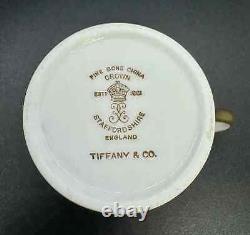 Tiffany & co staffordshire Porcelain Tea Cups and Saucers, 12 Pieces