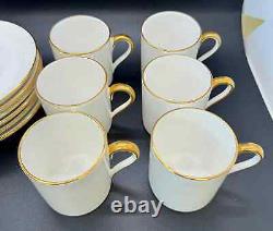 Tiffany & co staffordshire Porcelain Tea Cups and Saucers, 12 Pieces