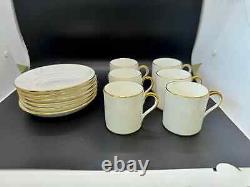 Tiffany & co staffordshire Porcelain Tea Cups and Saucers, 12 Pieces