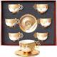 Turkish Greek Arabic Coffee Espresso Cup Saucer Porcelain Set Gold Complete Set
