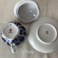 Unused Imperial Porcelain Lomonosov Cup and Saucer with Lid