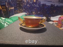 VERSACE LA MER Medusa Red Flat Cup & Saucer