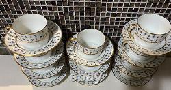 VIEUX NYON CERALENE Raynaud Limoges Porcelain Flat Cup & Saucer Set(s) EXCELLENT