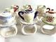 Vtg Napkin Rings Teapot Cup Saucer Porcelain Shabby Cottage Core Set Of 9