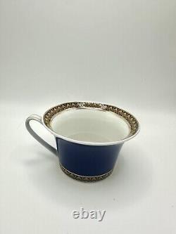 Versace Rosenthal Blue Medusa Porcelain Espresso Cup and Saucer