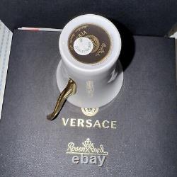 Versace Rosenthal Médaillon Méandre D'Or Cup & Saucer Porcelain White / Gold