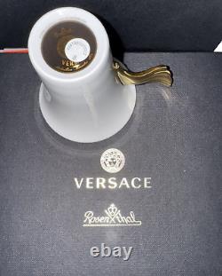 Versace Rosenthal Médaillon Méandre D'Or Cup & Saucer Porcelain White / Gold