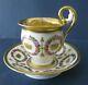 Vieux Paris French Porcelain 19th Century Cup & Saucer Empire Style