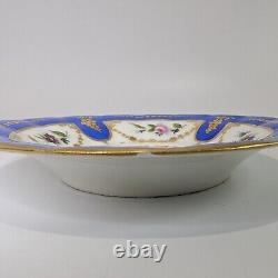 Vieux Paris Porcelain Oversized Cup & Saucer Heavy Gold, French Blue Handpainted