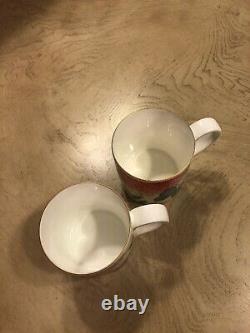 Villeroy & Boch Amazonia Two Coffe Cups and Saucers Premium Bone Porcelain