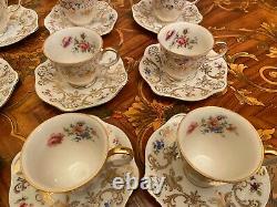 Vintage 12 Cups 12 Saucers German Bavaria Zeh Scherzer Porcelain Coffee Set