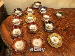 Vintage 13 cups 13 saucers 1 extra cup German Bavaria Porcelain Coffee Set