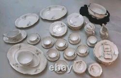 Vintage 52 Pce Karlsbad Austria Floral Set Porcelain