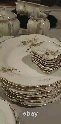 Vintage 52 Pce Karlsbad Austria Floral Set Porcelain